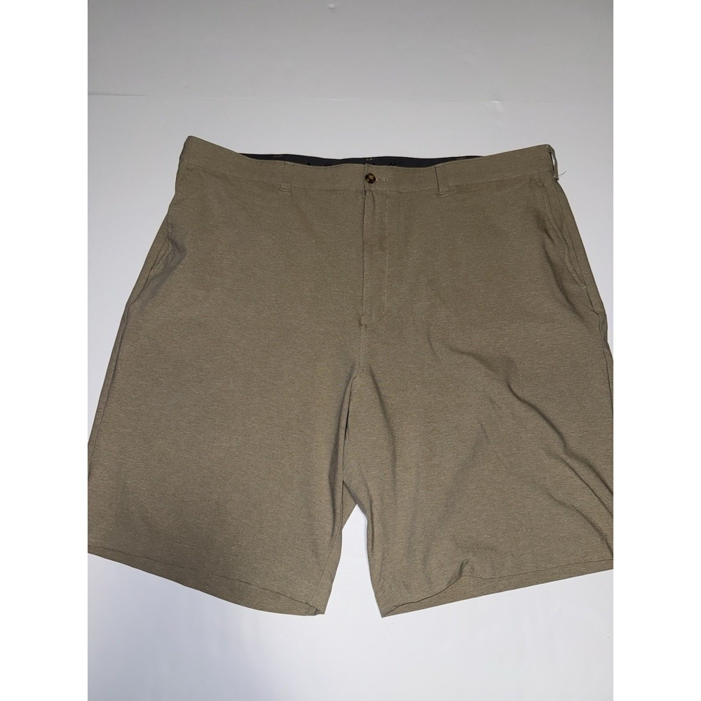 Ben Hogan Men Golf Shorts 44 Tan Performance Stretch Flat Front Summer Fun Play